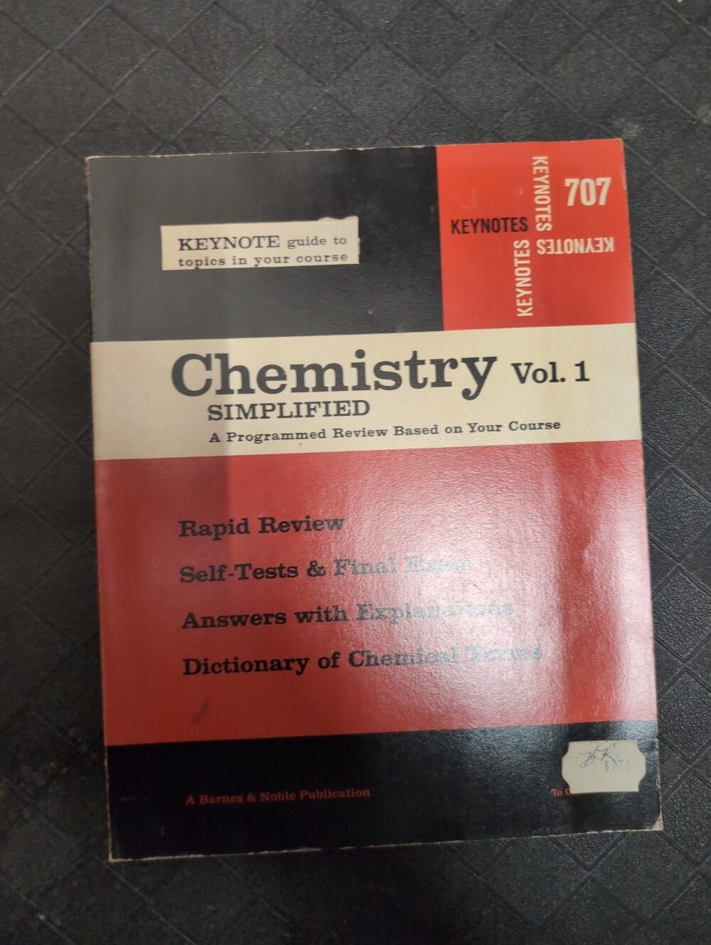 Chemistry Simplified Vol. 1 1968 707 Keynotes Vintage Book TPB